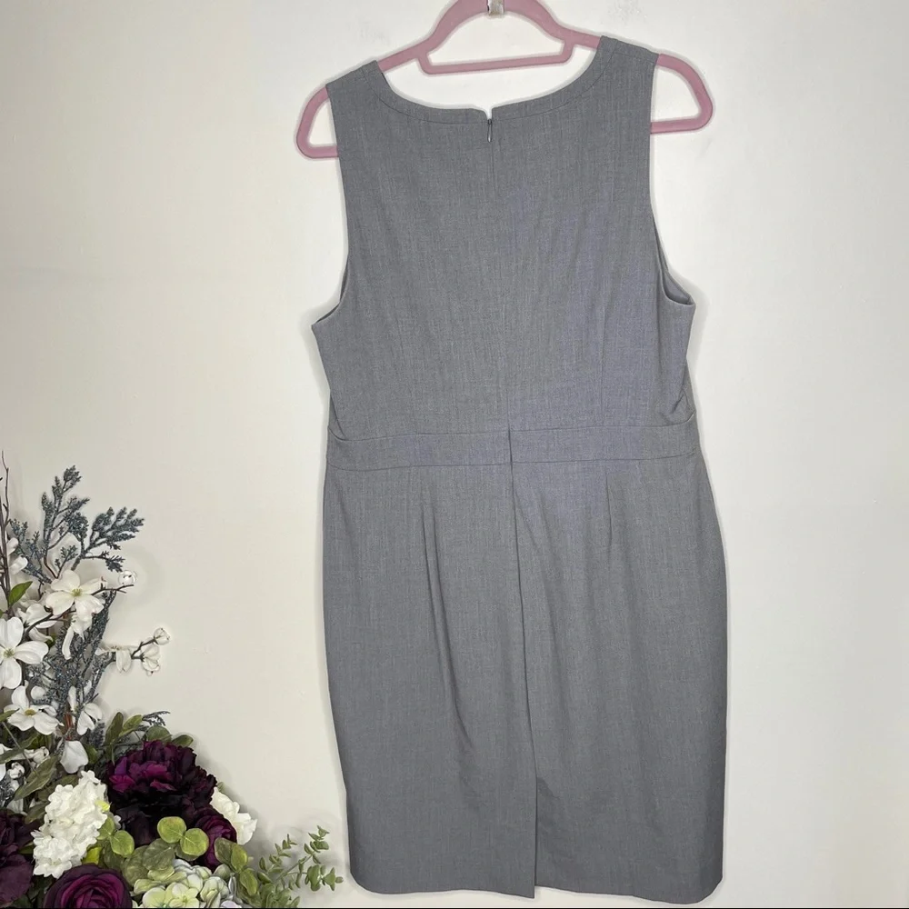 J. Crew Sleeveless Sheath Dress in Light Gray